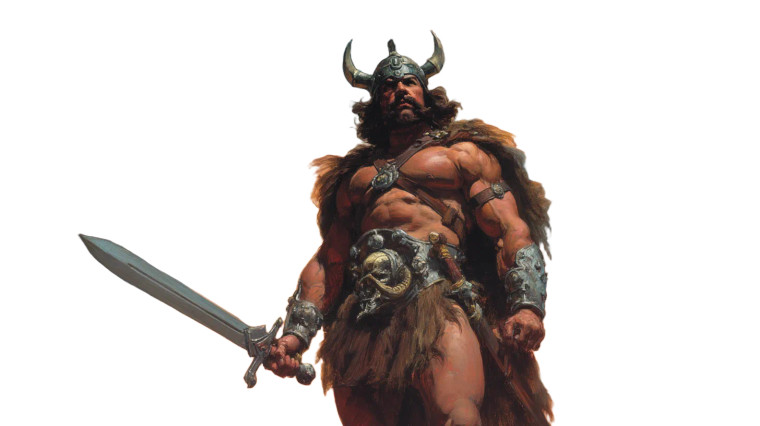 Barbaric Hero Portrait Vinyl Car Decal Sticker – Waterproof & UV-Resistant 8"