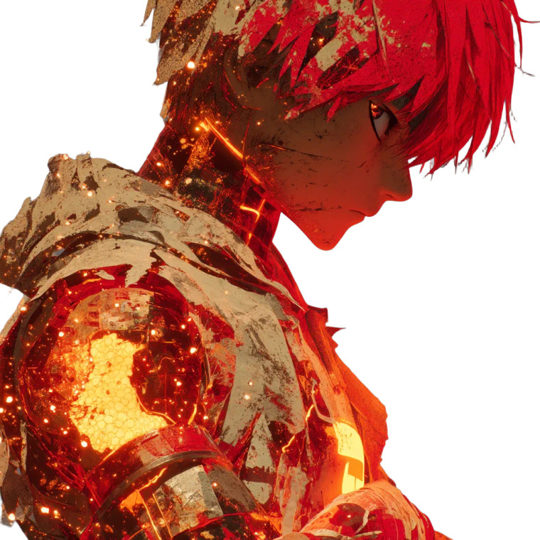 Fire Punch Man Vinyl Car Decal Sticker – Waterproof & UV-Resistant 8"