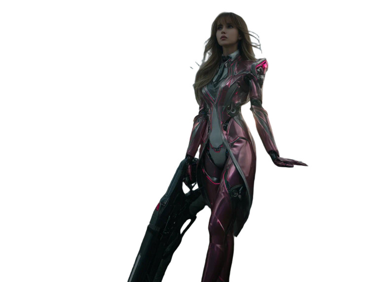 Girl Robot Sunset Vinyl Car Decal Sticker – Waterproof & UV-Resistant 8"