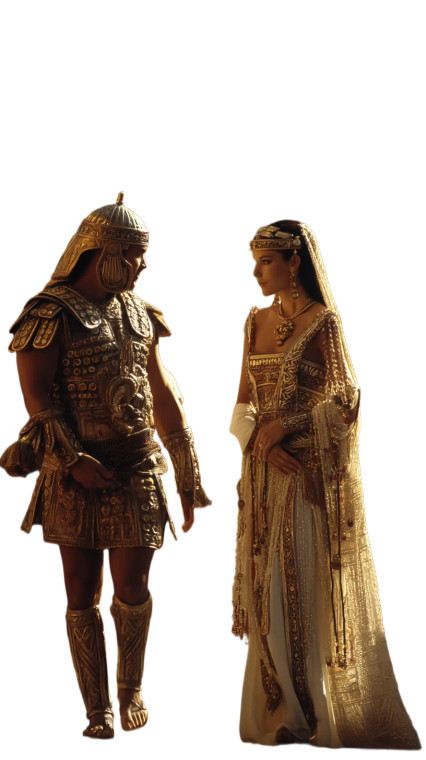 Assyrian Royal Couple Vinyl Car Decal Sticker – Waterproof & UV-Resistant 8"