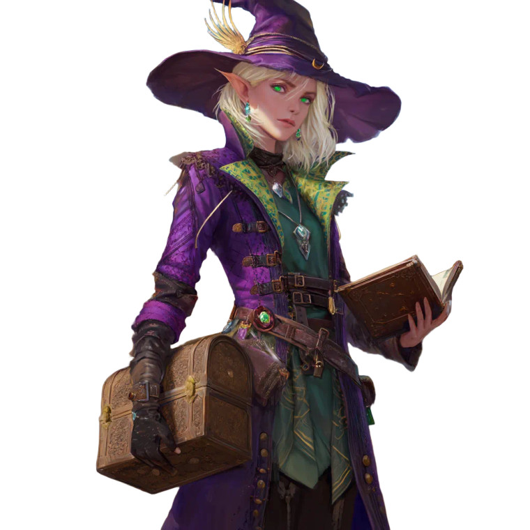 Blonde Elf Witch Vinyl Car Decal Sticker – Waterproof & UV-Resistant 8"