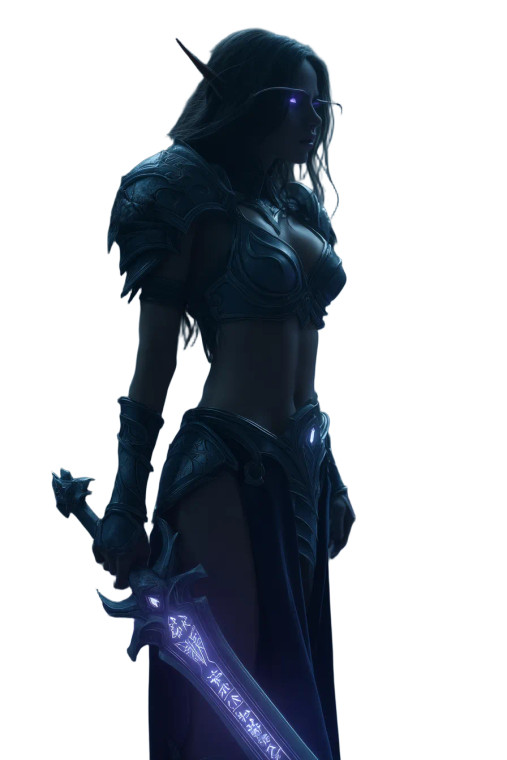 Night Elf Paladin Vinyl Car Decal Sticker – Waterproof & UV-Resistant 8"