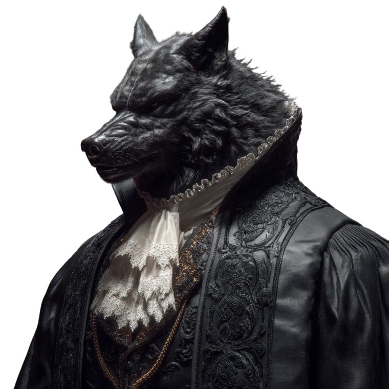 Demonic Judge Wolf Vinyl Car Decal Sticker – Waterproof & UV-Resistant 8"