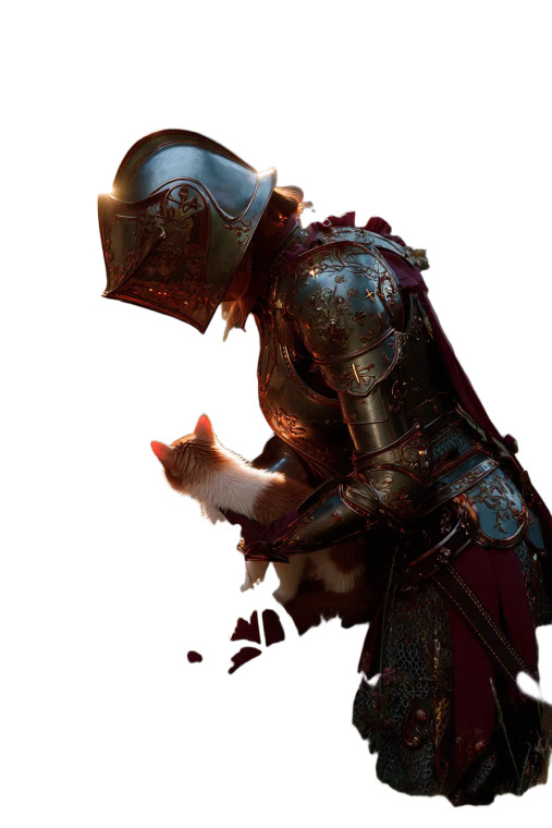 Knight And Cat V4 Vinyl Car Decal Sticker – Waterproof & UV-Resistant 8"