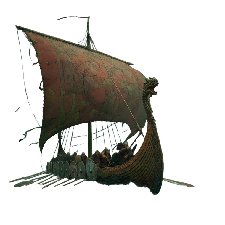 Viking Longship Storm Vinyl Car Decal Sticker – Waterproof & UV-Resistant 8"