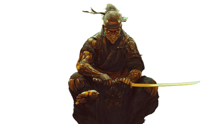 Samurai At Sunset V4 Vinyl Car Decal Sticker – Waterproof & UV-Resistant 8"