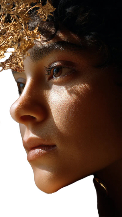 Iranian Woman Portrait Vinyl Car Decal Sticker – Waterproof & UV-Resistant 8"