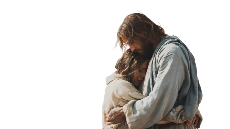 Compassionate Jesus Portrait Vinyl Car Decal Sticker – Waterproof & UV-Resistant 8"