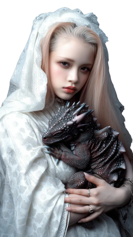 Girl And Dragon V10 Vinyl Car Decal Sticker – Waterproof & UV-Resistant 8"
