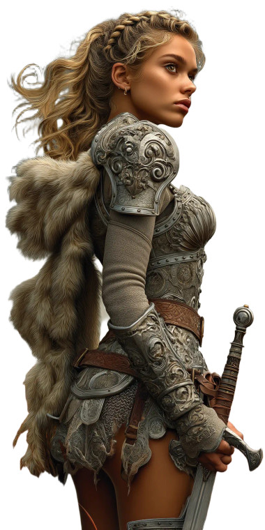 Fierce Valkyrie Vinyl Car Decal Sticker – Waterproof & UV-Resistant 8"