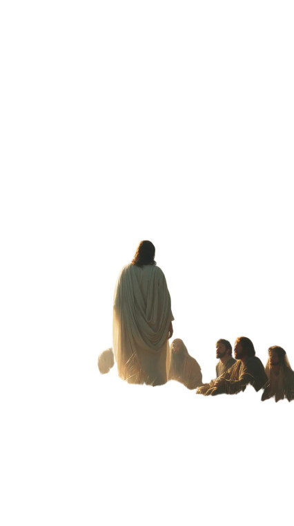 Divine Gathering Scene Vinyl Car Decal Sticker – Waterproof & UV-Resistant 8"