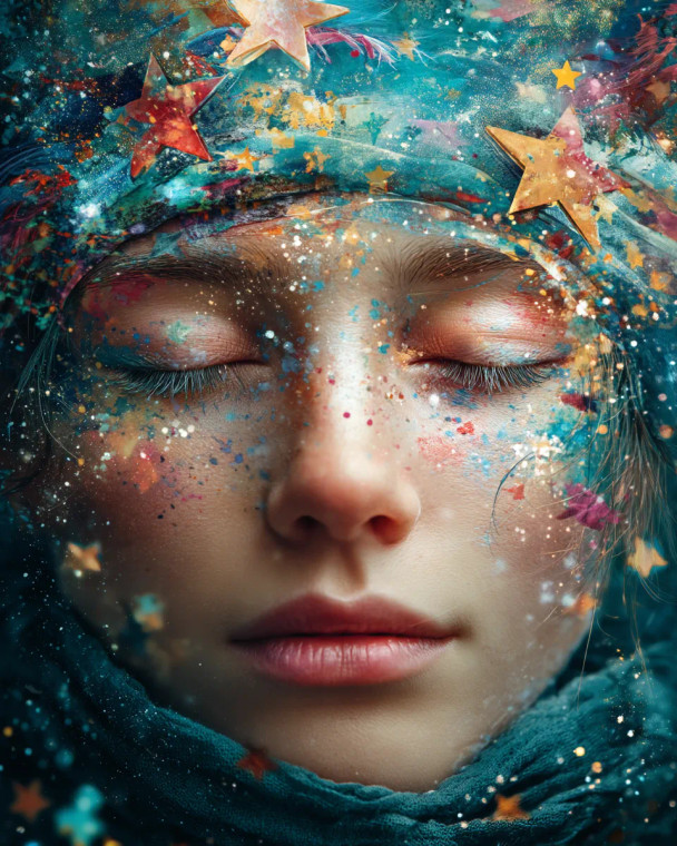 Peaceful Space Float Vinyl Car Decal Sticker – Waterproof & UV-Resistant 8"