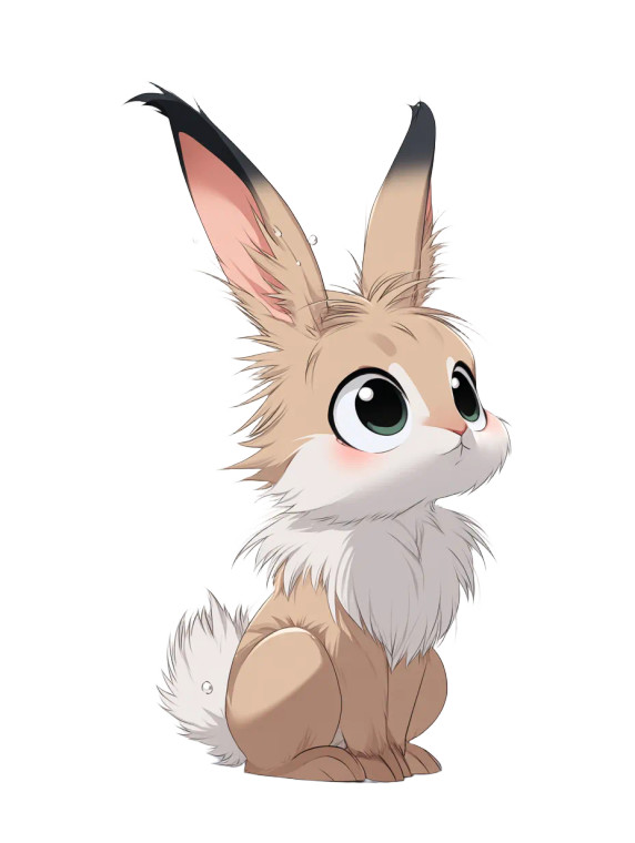 Cute Anime Rabbit Vinyl Car Decal Sticker – Waterproof & UV-Resistant 8"