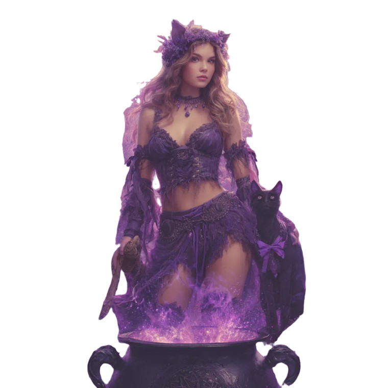 Boho Witch Cauldron Vinyl Car Decal Sticker – Waterproof & UV-Resistant 8"