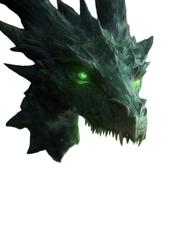 Green Dragon Roar Vinyl Car Decal Sticker – Waterproof & UV-Resistant 8"