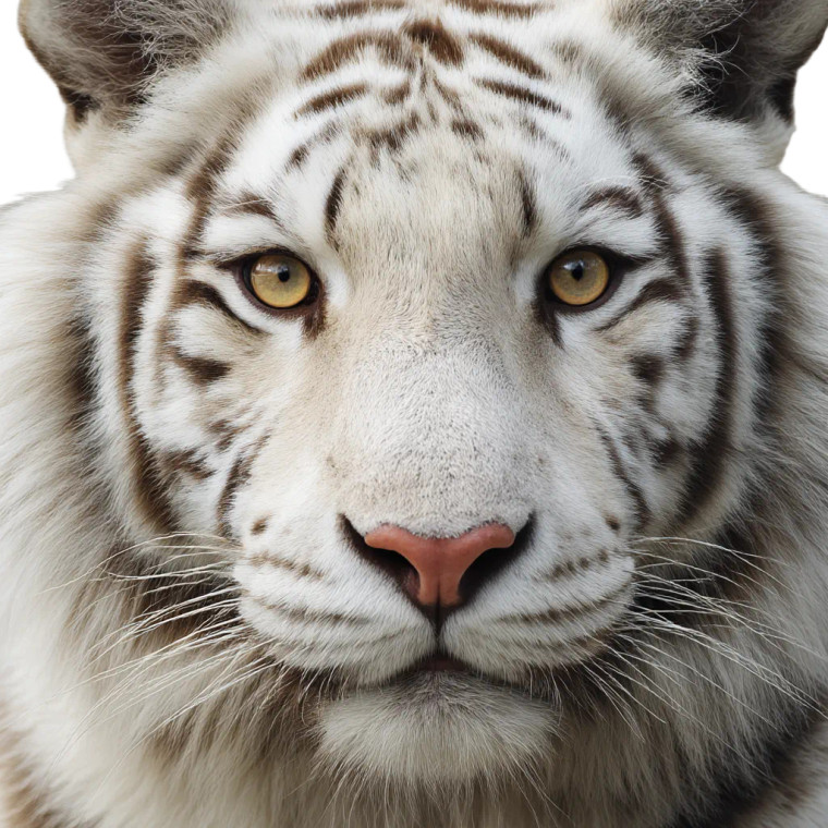 White Tiger Face Vinyl Car Decal Sticker – Waterproof & UV-Resistant 8"