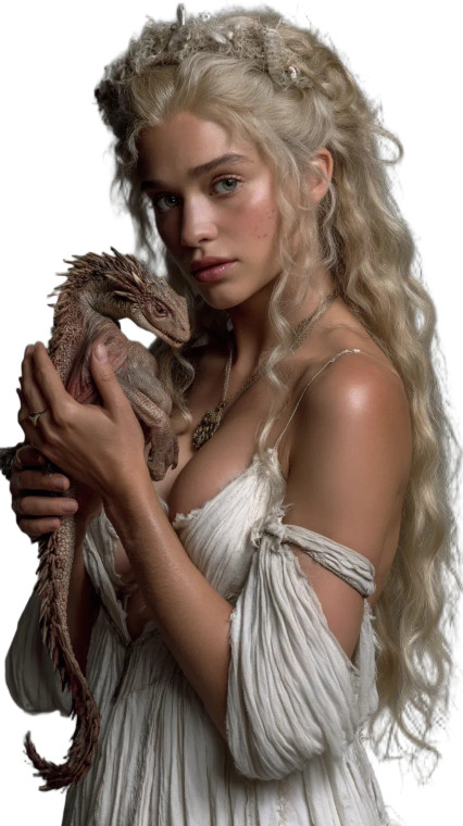Daenerys With Dragon V3 Vinyl Car Decal Sticker – Waterproof & UV-Resistant 8"