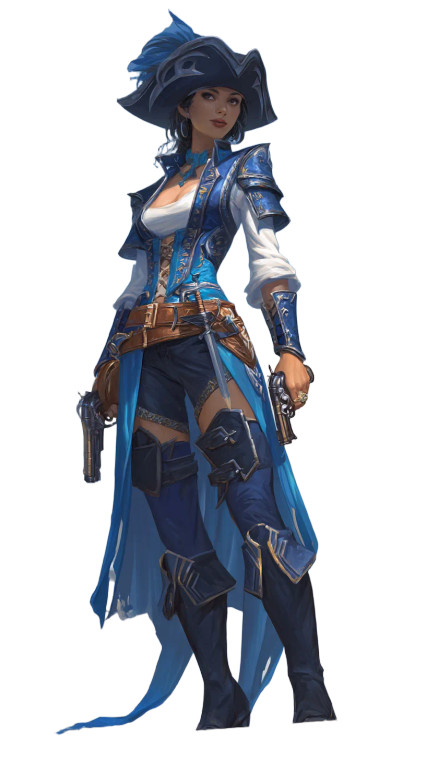 Cyberpunk Pirate Queen Vinyl Car Decal Sticker – Waterproof & UV-Resistant 8"