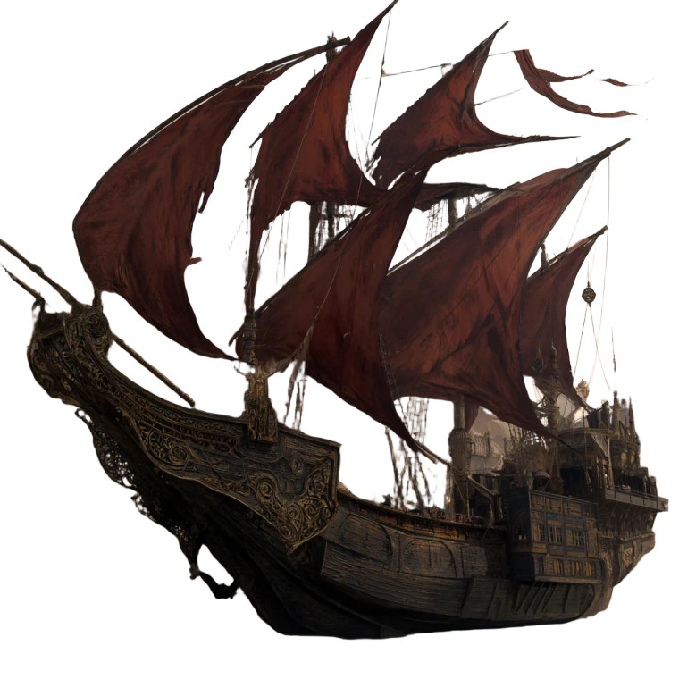 Desert Harbor Frigate Vinyl Car Decal Sticker – Waterproof & UV-Resistant 8"