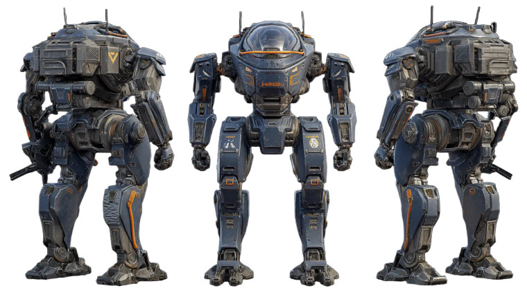 Mech Suit Concept Vinyl Car Decal Sticker – Waterproof & UV-Resistant 8"