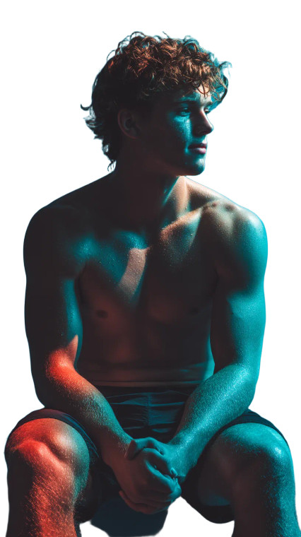 Young Swimmer Portrait Vinyl Car Decal Sticker – Waterproof & UV-Resistant 8"