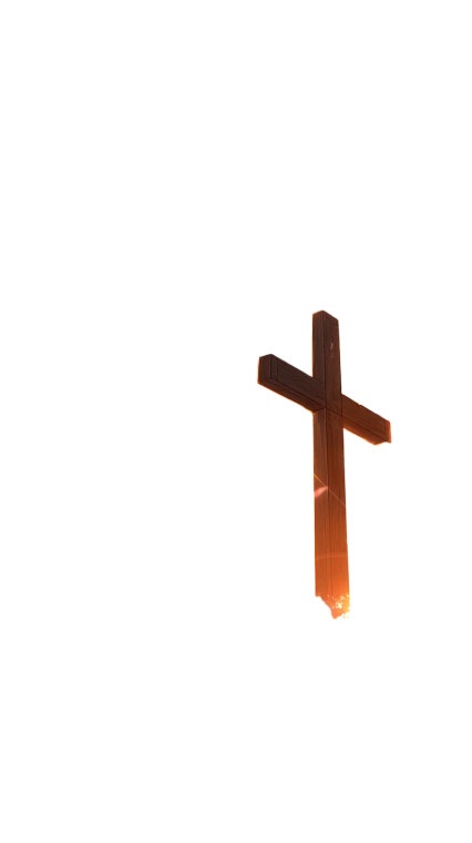 Cherry Blossom Cross Vinyl Car Decal Sticker – Waterproof & UV-Resistant 8"