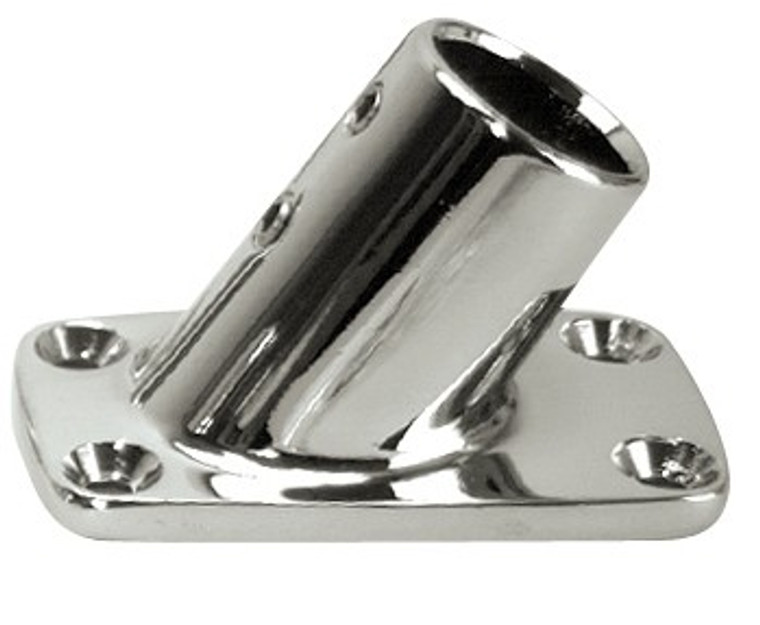 Upgrade Your Boat Rail with Marine Series 316 Stainless Steel Fitting | Rectangular Base, 60° Angle