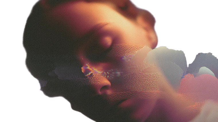 Morphing Glitch Portrait Vinyl Car Decal Sticker – Waterproof & UV-Resistant 8"