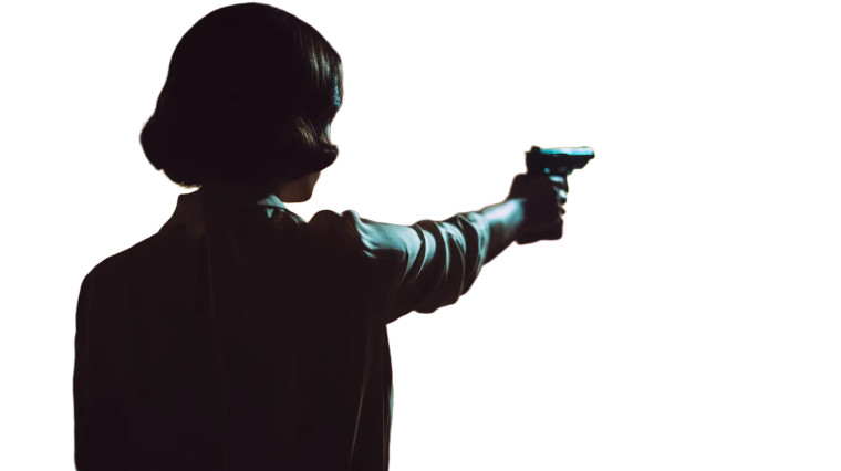 Noir Gunwoman Vinyl Car Decal Sticker – Waterproof & UV-Resistant 