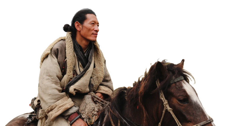 Tibetan Horseman Vinyl Car Decal Sticker – Waterproof & UV-Resistant 8"