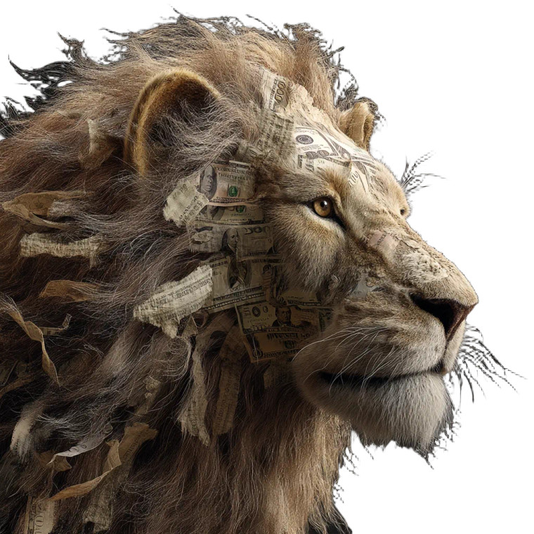 Money Mane Lion Vinyl Car Decal Sticker – Waterproof & UV-Resistant 8"