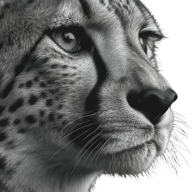Cheetah Close-Up Vinyl Car Decal Sticker – Waterproof & UV-Resistant 8"