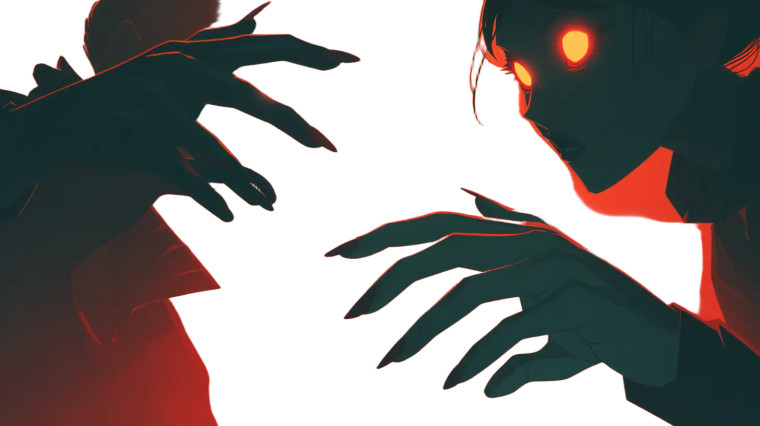 Dynamic Silhouette Hands Vinyl Car Decal Sticker – Waterproof & UV-Resistant 8"