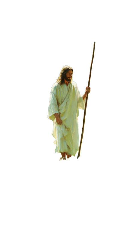 Jesus Herding Sheep Vinyl Car Decal Sticker – Waterproof & UV-Resistant 8"