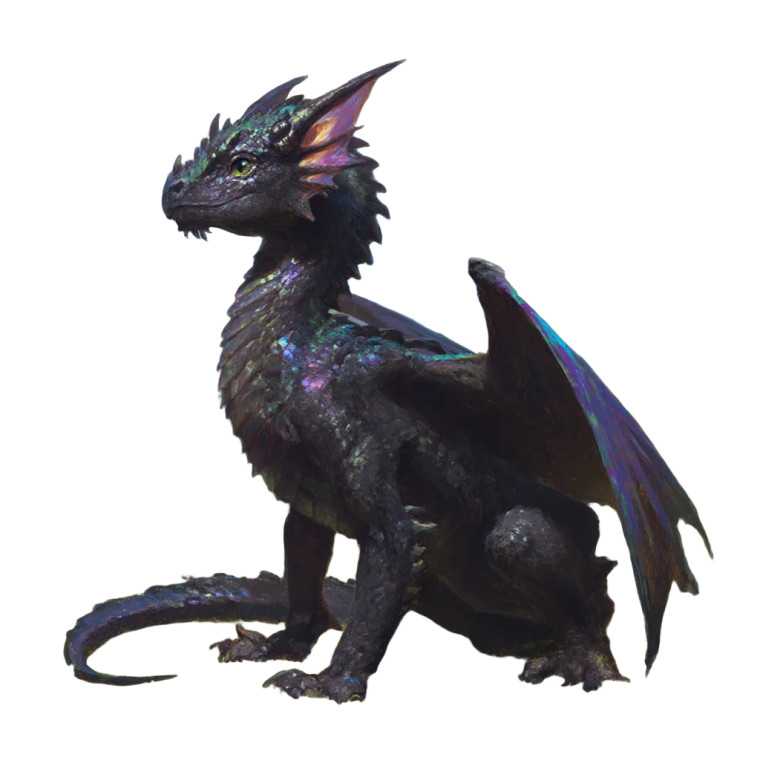 Iridescent Dragon Hatchling Vinyl Car Decal Sticker – Waterproof & UV-Resistant 8"