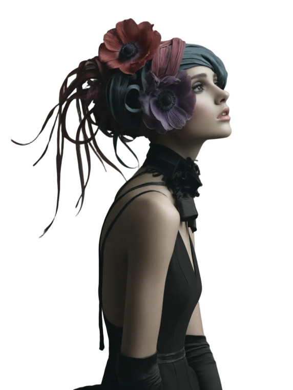 Anemone Hair Model Vinyl Car Decal Sticker – Waterproof & UV-Resistant 8"