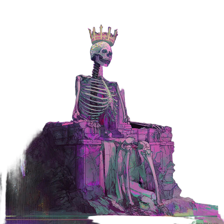 Skeleton King V5 Vinyl Car Decal Sticker – Waterproof & UV-Resistant 8"