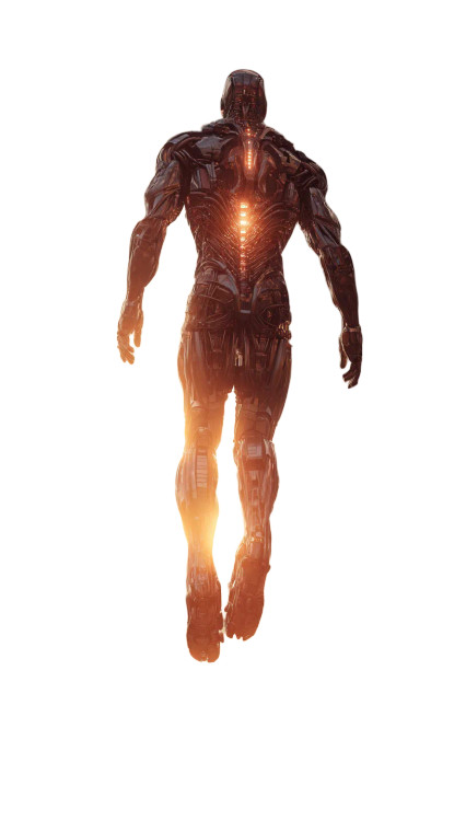 Faceless Cyborg Hero Vinyl Car Decal Sticker – Waterproof & UV-Resistant 8"