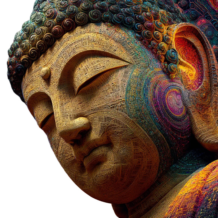 Meditating Buddha Vinyl Car Decal Sticker – Waterproof & UV-Resistant 8"