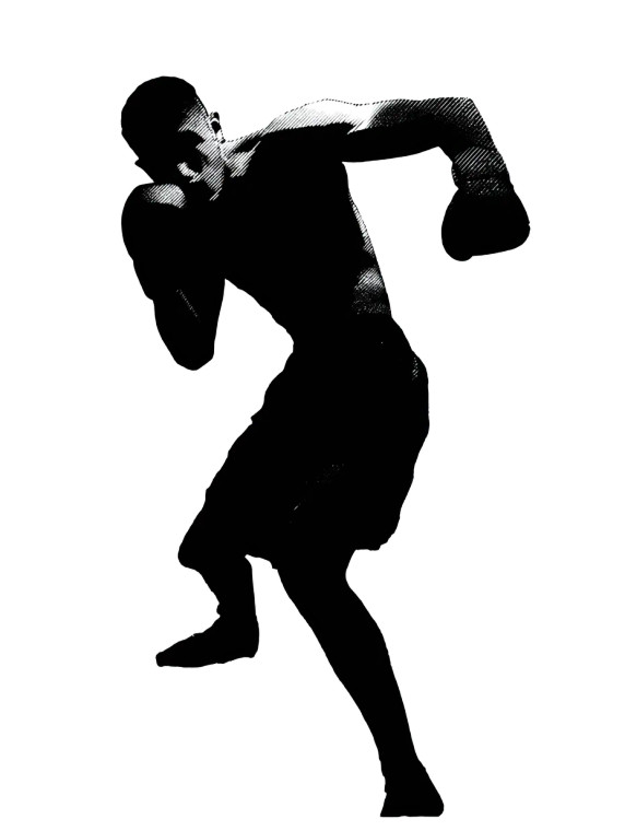 Dynamic Boxer Silhouette Vinyl Car Decal Sticker – Waterproof & UV-Resistant 8"