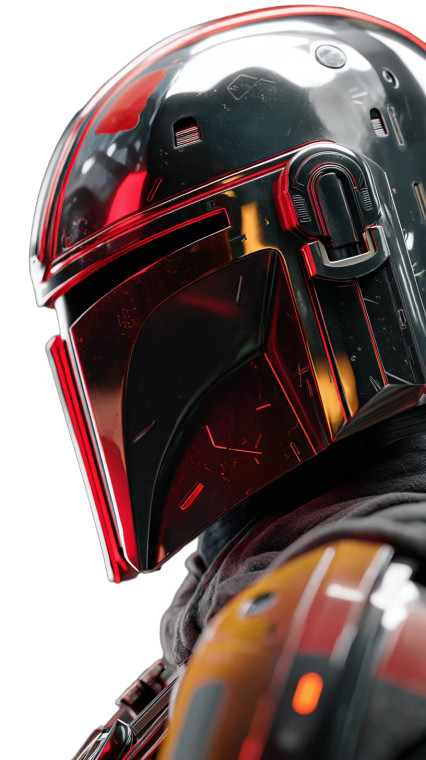 Mandalorian Helmet Close-Up Vinyl Car Decal Sticker – Waterproof & UV-Resistant 8"