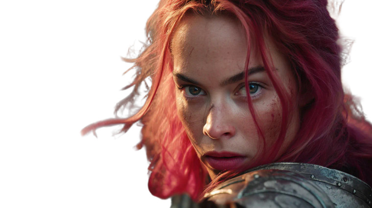 Medieval Witch Warrior Vinyl Car Decal Sticker – Waterproof & UV-Resistant 8"