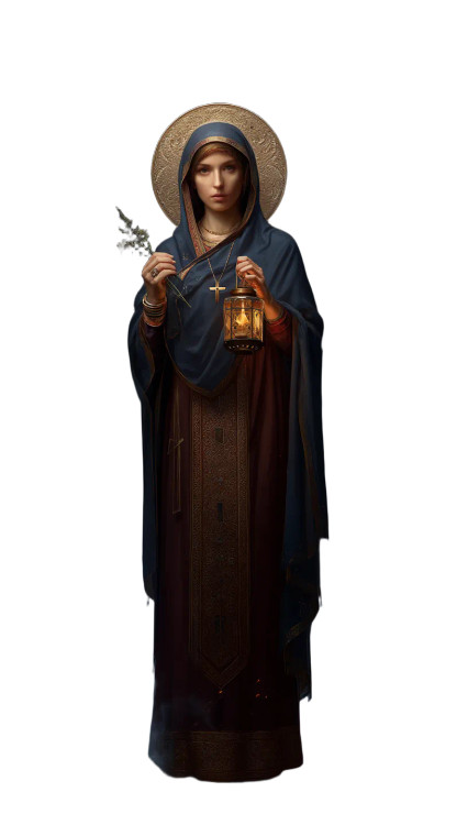 Mystic Saint Icon Vinyl Car Decal Sticker – Waterproof & UV-Resistant 8"