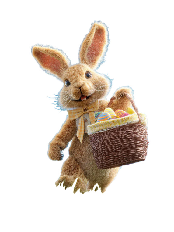 Easter Bunny Basket V6 Vinyl Car Decal Sticker – Waterproof & UV-Resistant 8"