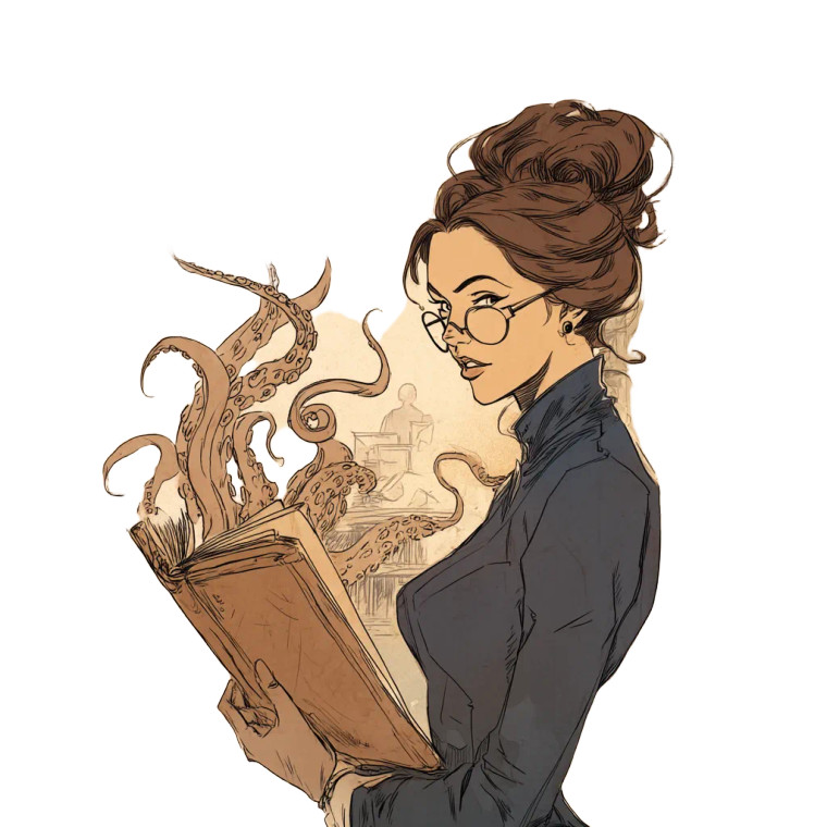Victorian Librarian Supermodel V2 Vinyl Car Decal Sticker – Waterproof & UV-Resistant 8"