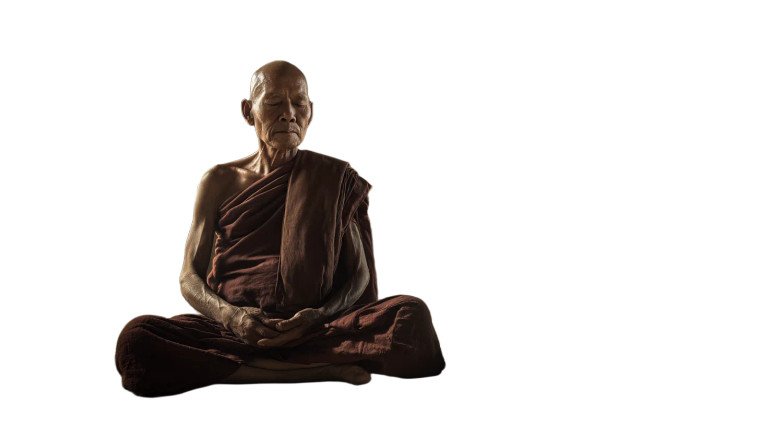 Myanmar Meditation Master Vinyl Car Decal Sticker – Waterproof & UV-Resistant 8"