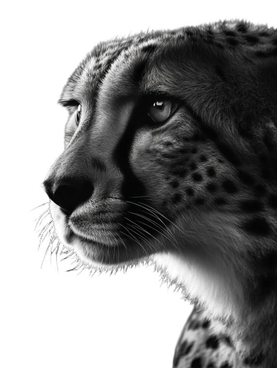 Cheetah Portrait Vinyl Car Decal Sticker – Waterproof & UV-Resistant 8"