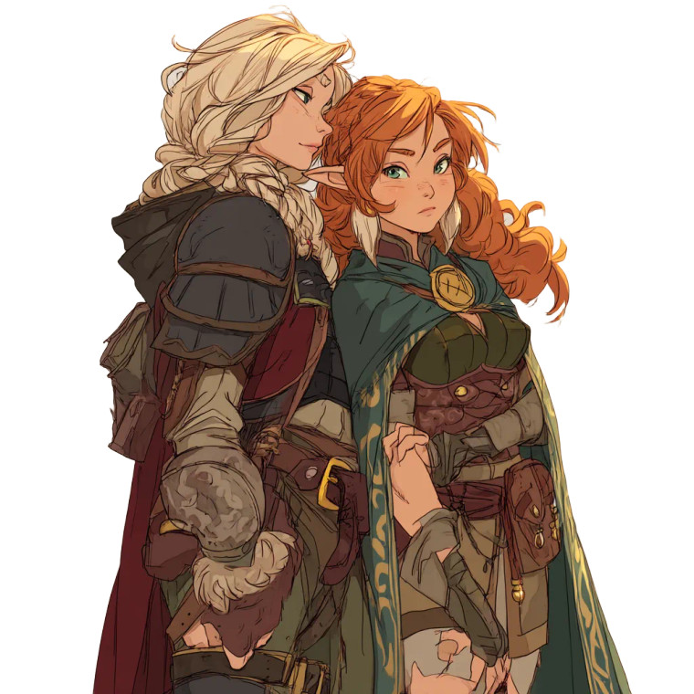 Elf And Dwarf Duo Vinyl Car Decal Sticker – Waterproof & UV-Resistant 8"