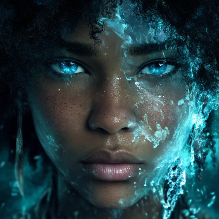 Sorcerer With Water Magic Vinyl Car Decal Sticker – Waterproof & UV-Resistant 8"