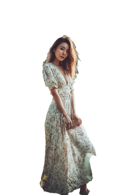 Graceful Hydrangea Stroll Vinyl Car Decal Sticker – Waterproof & UV-Resistant 8"